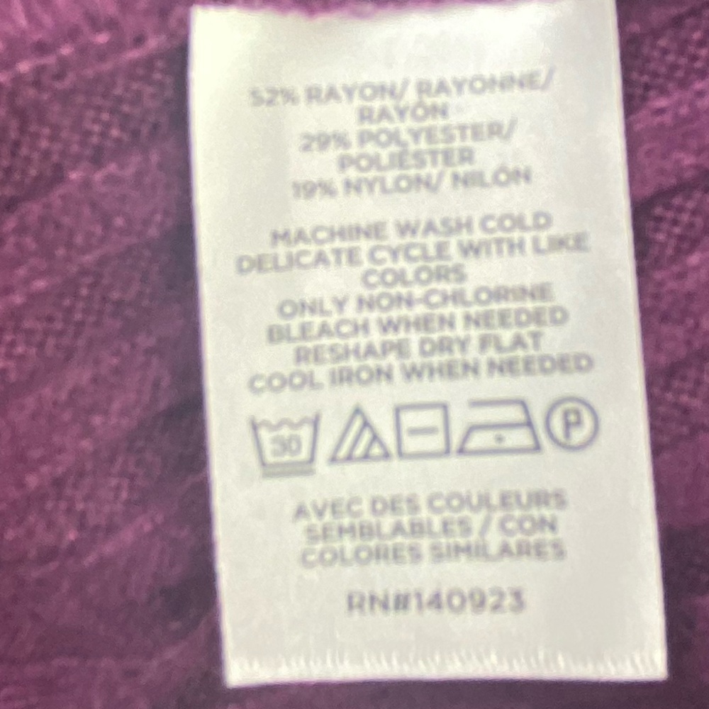 NWT LOFT burgundy wine ribbed short sleeve fall dress wms sz medium - Picture 5 of 13